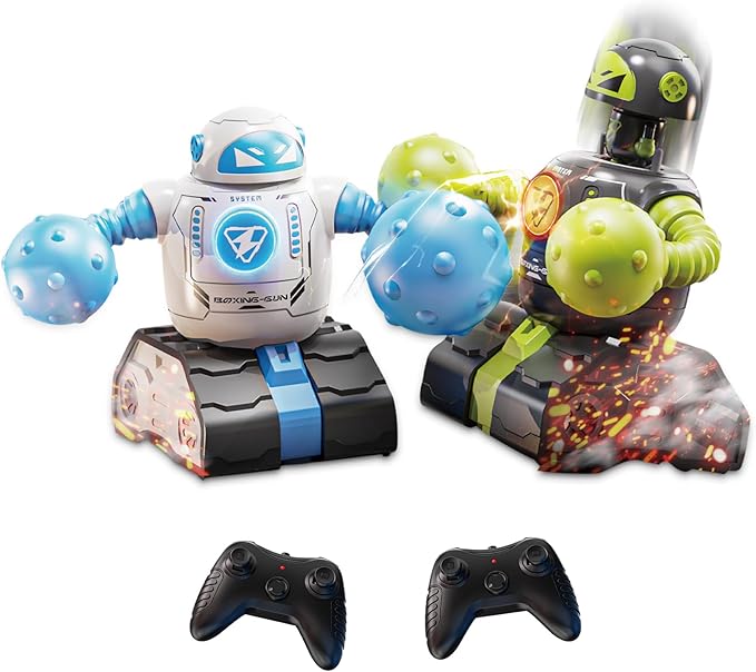 Remote Control Fighting Robots Game Set of 2, RC Ejecting Battle Bots Toys with Light & Sound, Fun Electronic Battle Robots Toy, Christmas Birthday Gifts for Kids Boys Age 5 6 7 8 9 10