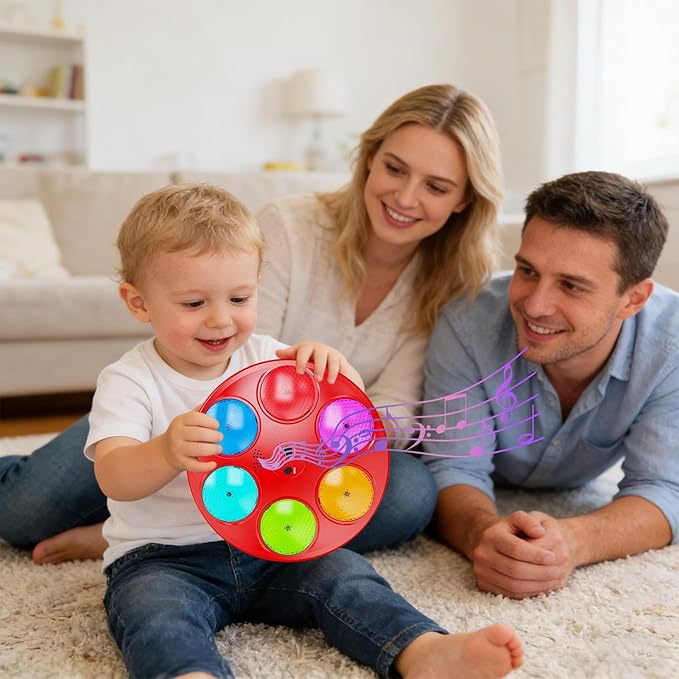 Light Up Memory Game for Kids, 3 Modes Electronic Toys, Handheld Game with Lights and Sounds, Games Console with Button Controls, Educational Toys with Interactive Play, Kids Ages 3+ Travel