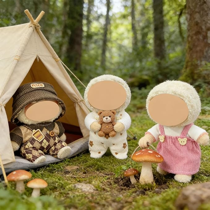 Clothes for Doll, 6 Pack Doll Outfits for 17cm Doll, Perfect for Play and Display, Accessories for Doll's Collectors, (No Dolls) (Set 8)