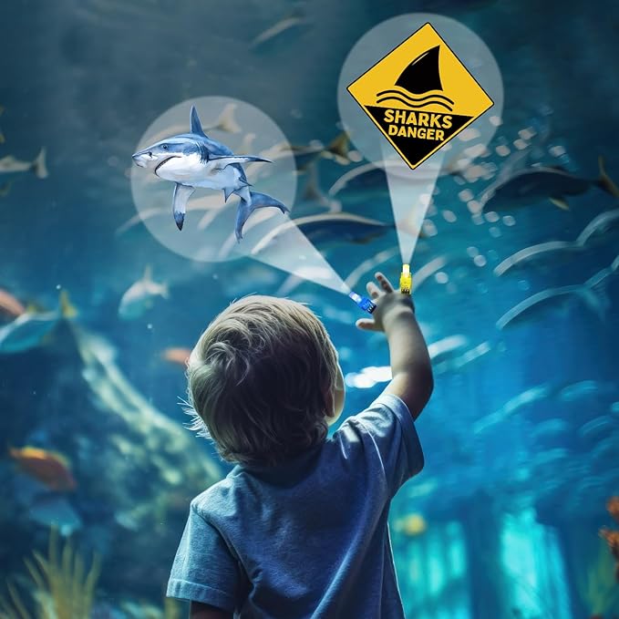 36Pcs Under the Sea LED Finger Lights Cartoon Shark Party Favors Glow in the Dark Light Up Finger Lights Ocean Animal Themed Toys Bulk for Birthday Party Goodie Bag Stuffer Birthday Classroom Prize