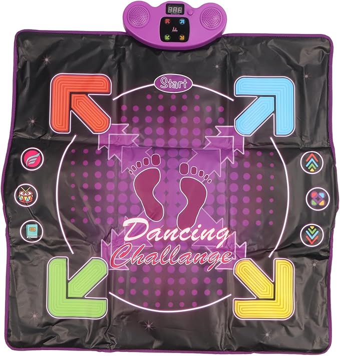 Semme Dance Mat with 4 Interactive Games Singing Microphone Fun Electronic Dance Pad for Kids 3+ Ideal Active Play