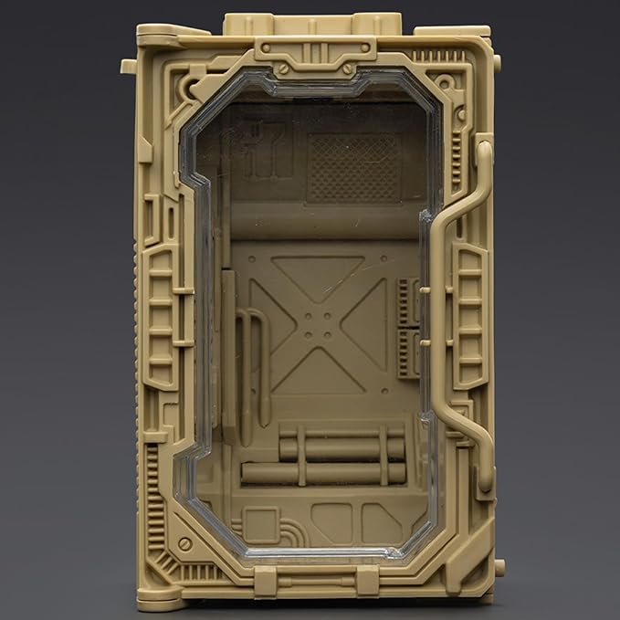 JOYTOY 5'' Display Box,Action Figures Display Case - Individual Soldier Hangar Display Case - Ash Yellow C - Dustproof Collectibles Box Ages 15+