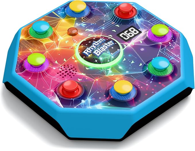 Electronic Table Reflex Game for Solo & 2-Player - Light-Up Memory Challenge Toy with 4 Fun Game Modes, Interactive Board Games, Gamer Gift for Kids 6 7 8 9 10 11 Year Old Boys & Girls