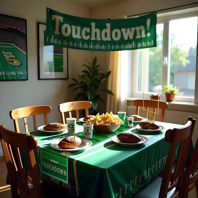 3 PCS Metal Football Goal Post Decoration Football Table Decor Football Field Goal Post Decoration Football Table Decorations for Football Theme Birthday Party Supplies