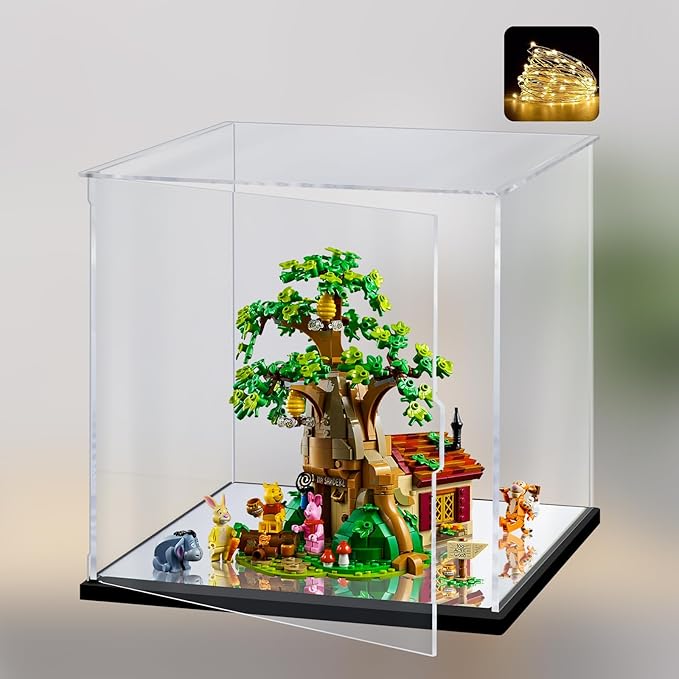 Clear Acrylic Display Case for Lego Disney Winnie The Pooh 21326,Display Box Dustproof Showcase Organizer for Protect Action Figures or Collections(11.8*9.8*11.8inch)