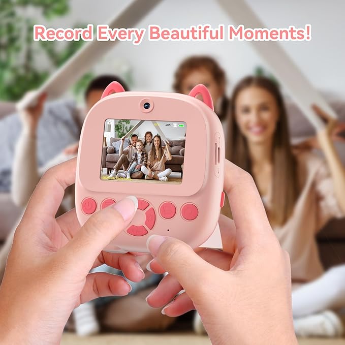 Kids Instant Camera Refill Print Paper, 12 Rolls Paper Roll Refill, Thermal Printer Paper for Most Kids Instant Print Camera(Multi-colored)