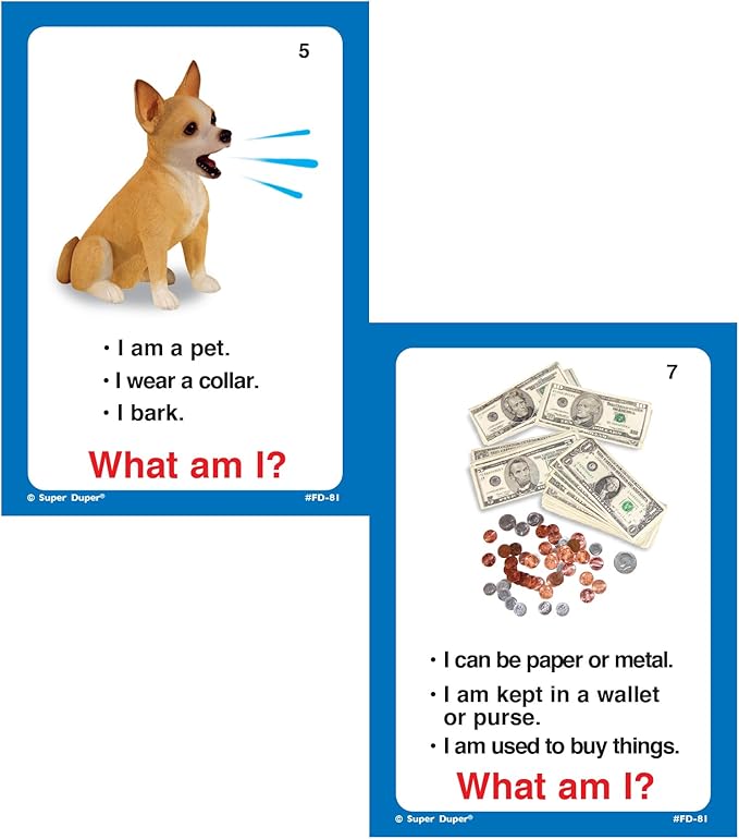 Super Duper Publications | Auditory Memory for Riddles Fun Deck | Listening Comprehension Flash Cards | Educational Learning Materials for Children