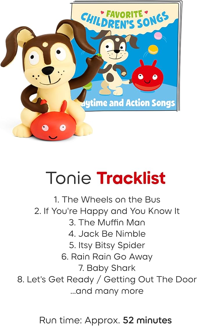 Toniebox 2 Audio Player Favorite Songs Bundle for Kids 1+ with Playtime Puppy, Bedtime Songs, Counting Songs, and Celebration Songs - Cloud Pink