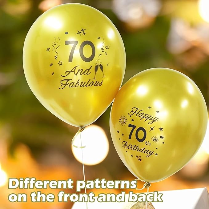 Black Gold 60th Birthday Balloons Pack of 15 Men Women Happy 60th Birthday Party Deocorations Supplies Men Women Happy 60th Birthday Ballloons Latex Confetti Balloons 12inch & Ribbon