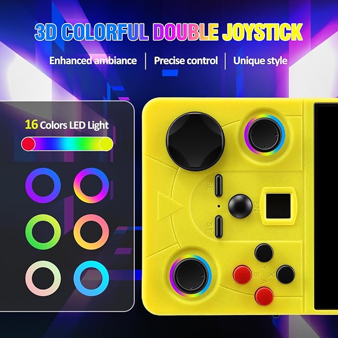 DC40V Retro Handheld Game Console - 4.0 Inch Retro Gaming Console with Preloaded 20,000+ Classic Games, Open Source Linux System, Built-in 64G TF Card, Portable Pocket Hand Held Video Game