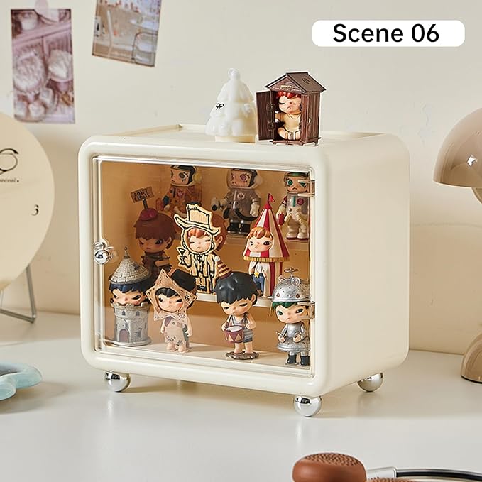 3 Tiers Clear Display Case for Figures, Dustproof Storage Organizer Box with Magnetic Door and Figure Holders, Acrylic Showcase for Collectibles Action Figure(1, Large)