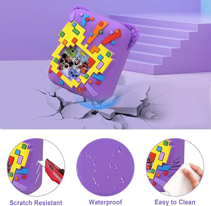 Canboc Silicone Case for Bitzee Disney Interactive Toy Digital Pet, Protective Skin Cover for Bitzee Virtual Electronic Digital Pet Kids Disney Toys, Purple (Case Only)