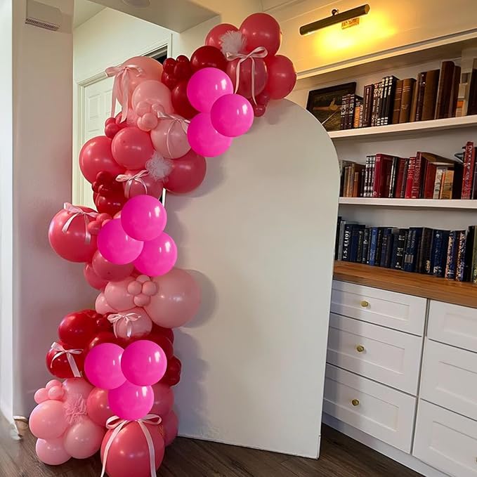 Pink Balloons Valentines, 60pcs Red Hot Light Pastel Pink Magenta Latex Helium Balloon for Valentines Day Women Girls Bachelorette Wedding Bridal Shower Baby Shower Princess Theme Party Decorations