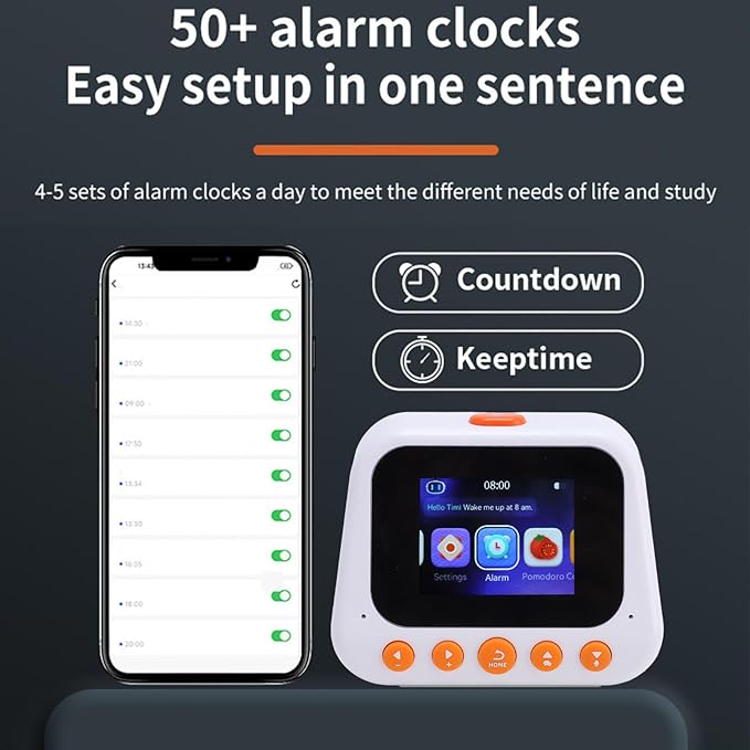 AI Intelligent Learning Robot, Voice Assistant Time Manager with Multifunctional Translation and Reminder, for Kids Early Education and Knowledge Exploration