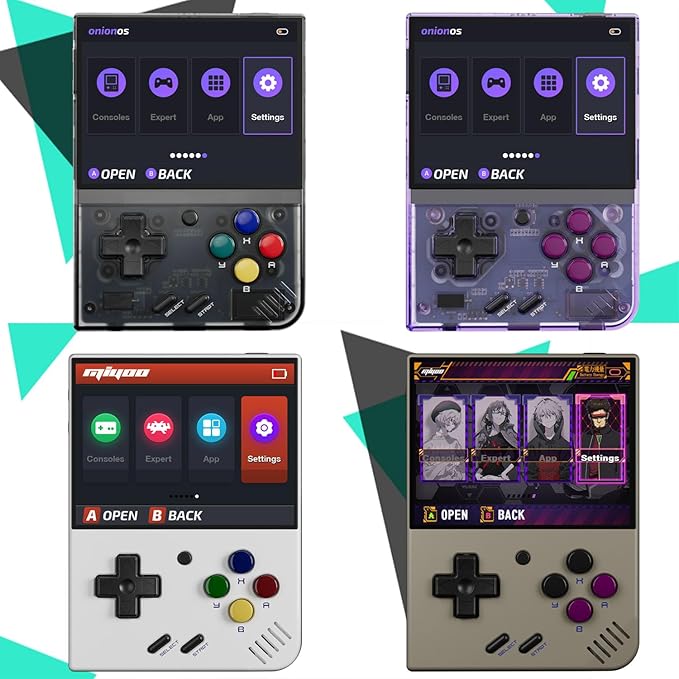 Miyoo Miyoo Mini Plus Retro Gaming Console, Handheld Game Console with 3000mAh Battery 3.5'' IPS Screen, Compatible with a Large Variety of Classic Games. Support WiFi & RTC, Black