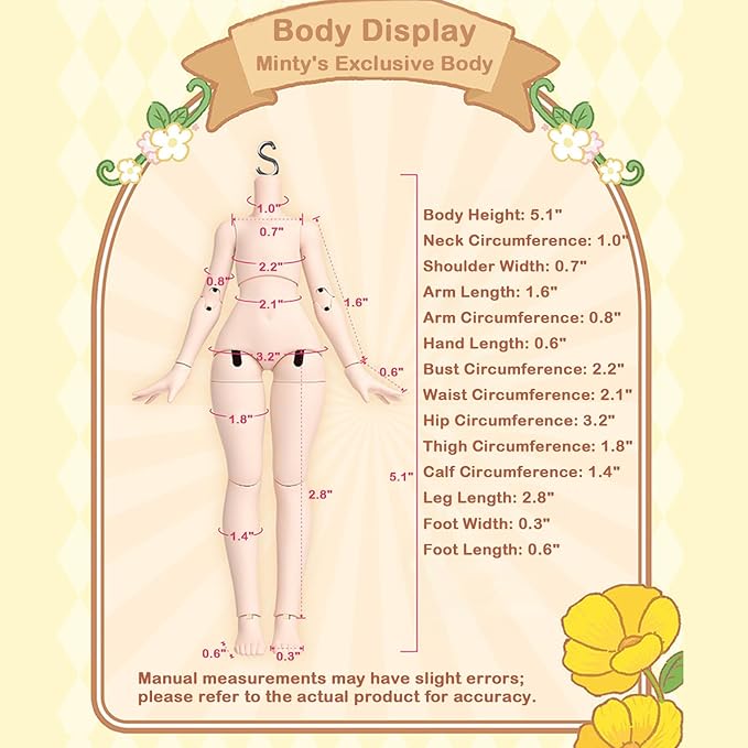 BEEMAI Minty Fantasy Forest Series 6-Box Set (Contains 6 Figures No Repeat), 1/12 BJD Blind Box Cute Figures Collectibles Birthday Gift