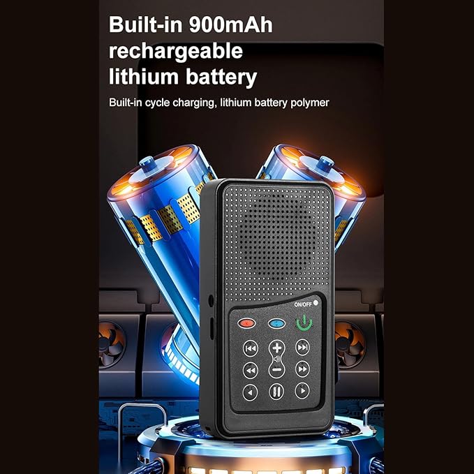 Scripture Audiobook Player, Portable Solar Powered Scripture Audio Bible Player, Electronic Scripture Reader for Seniors, Kids and The Blind (Arabic, World English,)