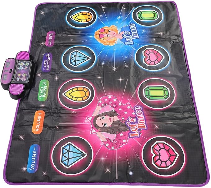 Cuifati 2 Player Dance Pad, Electronic Dance Mat Challenging Levels for Children