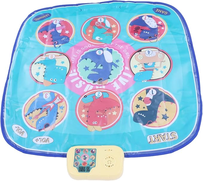Dance Mat Foldable Music Challenge Levels Dinosaur Electronic Dance Pad for Children Toddler