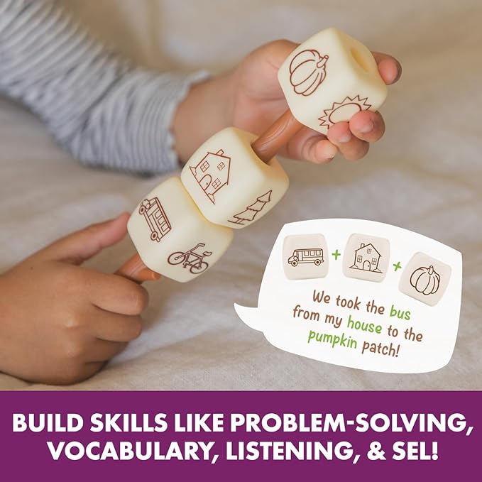 Educational Insights Campfire Chatmallows – Creative Story Cubes & Social Skills Activities, Conversation Starter Games, Interactive Storytelling and Sequencing Set for Imaginative Kids Ages 4+