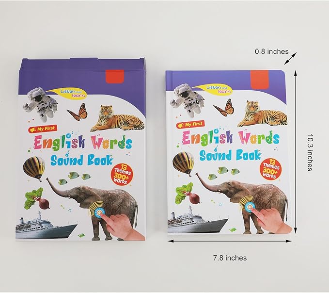 First English Words Sound Book for Kids - My First English Sound Book with Speak and Spell Feature, 13 Themes 300+ Words Picture-Audio Books for Kids