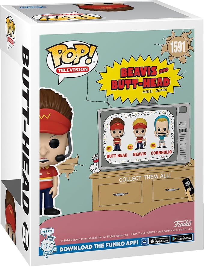 Funko POP TV: Beavis & Butt-Head – Butt-Head - Beavis and Butthead - Collectable Vinyl Figure - Gift Idea - Official Merchandise - for Kids & Adults - TV Fans - Model Figure for Collectors