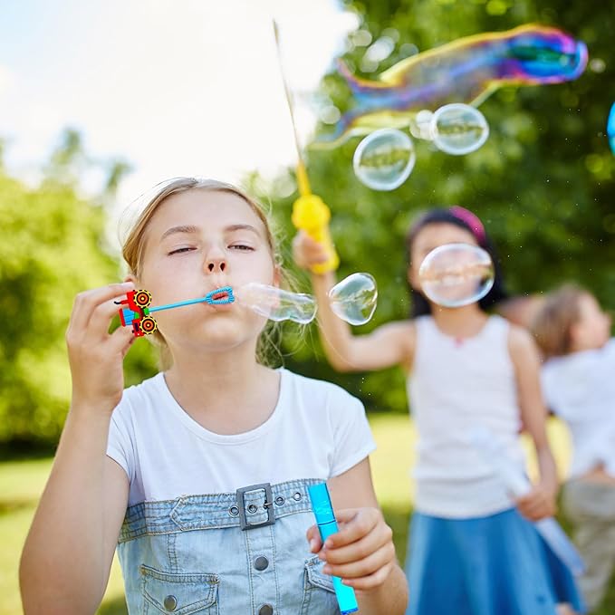 Tractor Party Favors,24Pcs Farm Tractor Bubble Wands for Kids, Cute Bubble Wand for Birthday Party Supplies Classroom Prizes Pinata Goodie Bag Stuffers Gift