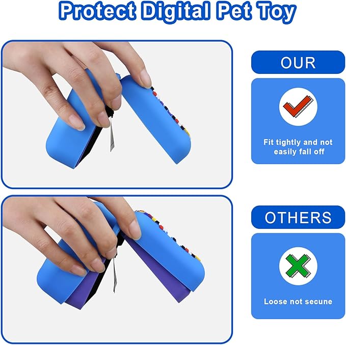 Canboc Silicone Case for Bitzee Orginal Interactive Toy Digital Pet, Protective Skin Cover for Bitzee Virtual Electronic Digital Pet, Blue (Case Only)