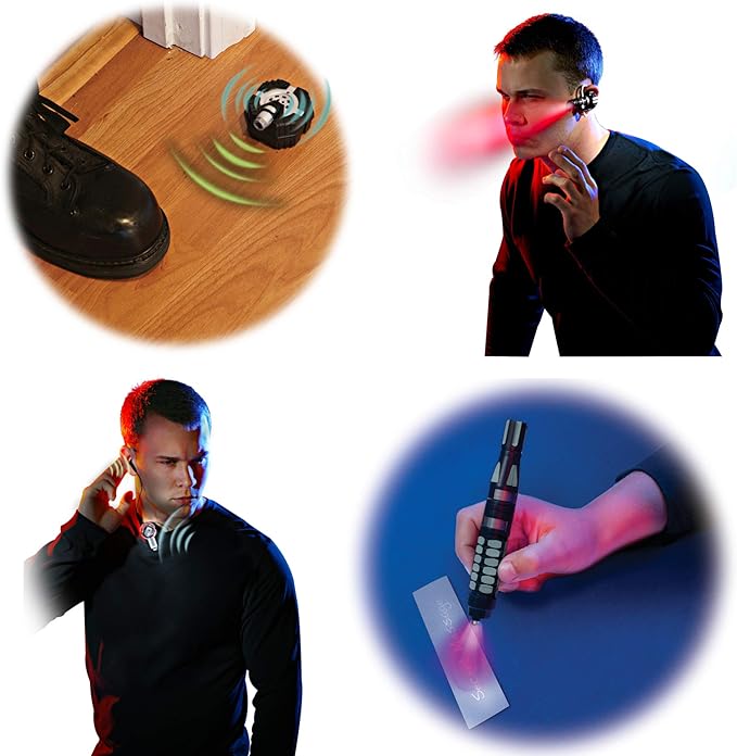 MUKIKIM SpyX/Micro Gear Set + Walkie Talkies - 4 Must-Have Spy Tools Attached to an Adjustable Belt + 2 Player Buddy Play Walkie Talkies! Jr Spy Fan Favorite & Perfect for Your Spy Gear Collection!