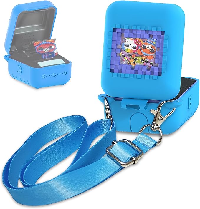Silicone Case for Bitzee Original Interactive Toy Digital Pet with 15 Animals, Protective Skin Cover for Bitzee Original Virtual Electronic Digital Pet Accessories (Blue Case)