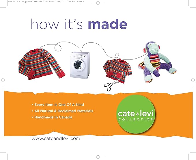 Cate and Levi - Hand Puppet - Premium Reclaimed Wool - Handmade in Canada - Machine Washable (Dragon)