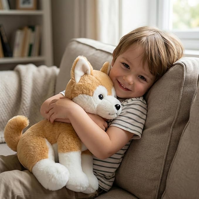 Japanese Akita Shiba Stuffed Animal Plush Toy, 13 inches