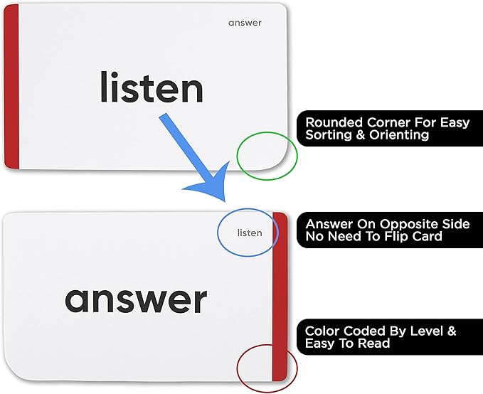 Award-Winning Learn to Read Flash Cards – 652 Sight Words & Phonics for Preschool to 3rd Grade – CVC Words, Blends, Vowel Sounds, Dolch & Fry High Frequency Words + Games