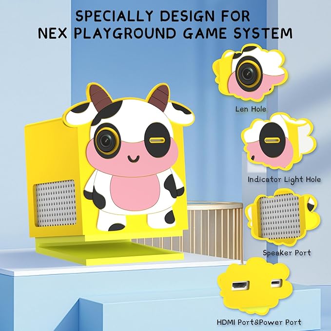 Cute Cartoon Kawaii Silicone Case Cover for Nex Playground Game System,Anti Slip Shockproof Protective Case Compatible with Nex Playground Game System