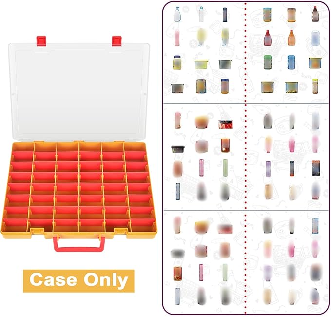 Case Compatible with 5 Surprise for Mini Brands Toys Series 1-4 Mystery Capsule Storage, for Mini Mart Collection Organizer for Collectibles(Case Only) (Brown)