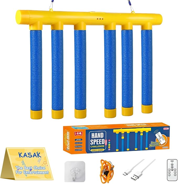 Reflective Drop Stick Challenge Game Fidget Toys for Kids Sensory with Autism Magnetic Chess Game Rebounce String for Grandkids Pop Darts Magnet Reflex Catch (Blue)