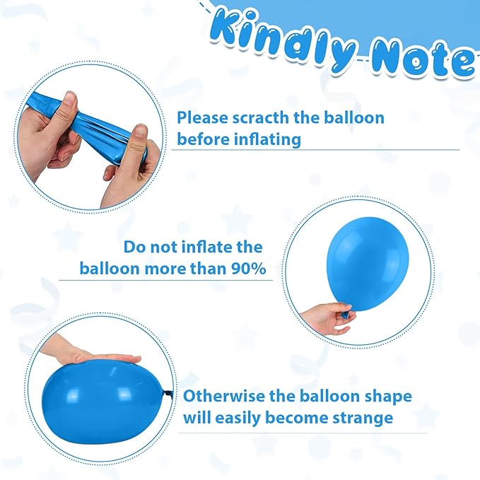 Graduation Party Decorations Balloons Set, 50PCS 12 Inch Blue White Silve Confetti Party Latex Balloon for Class Of 2025 Graduation Party Decoration Supplies