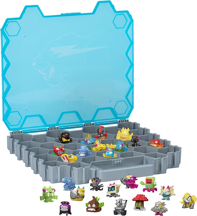 MrBeast Hive Collector Pack Holds 70+ Micro Beasts, with 26 Micro Beasts Including 2 Exclusive Glow-in-The-Dark Swarms, 26 Stickers and 2 Fusion Caps to Continue to Build Out Your Own MrBeast Lab!