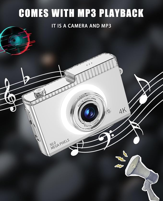 Kids Selfie Camera,8X Digital Zoom,40MP HD 1080P Video,with 32GB TF Card,Lanyard,USB-C Charging,Safe Durable Kids Digital Camera,Christmas Birthday Toy Gifts