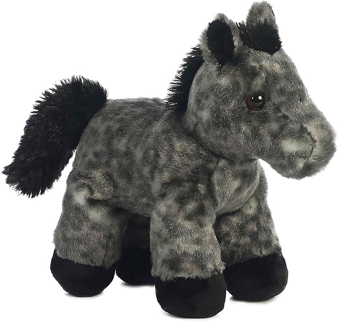 Aurora® Adorable Mini Flopsie™ Storm™ Stuffed Animal - Mini Companions Ready for Playful Adventures - for Kids All Ages, Toddlers, Adults, and Families - Gray 8 Inches