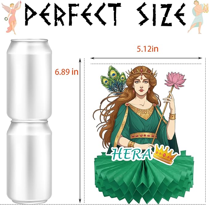 Greek Mythology Honeycomb Centerpieces Table Decorations, 15pcs Olympian Gods Honeycomb Centerpieces, Htabiol Greek Mythology Decor, Greek Gods Party Decorations, Suit for Ancient Greece Party