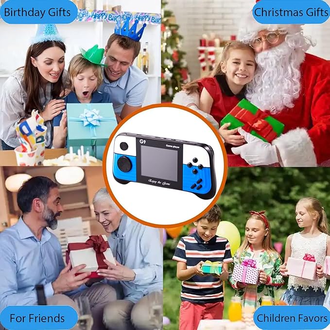 Retro Mini Video Games Portable Handheld Game，Handheld Game Console with Classical FC Games 3.0" Color Screen，Birthday for Boys Girls and Adults (Blue)