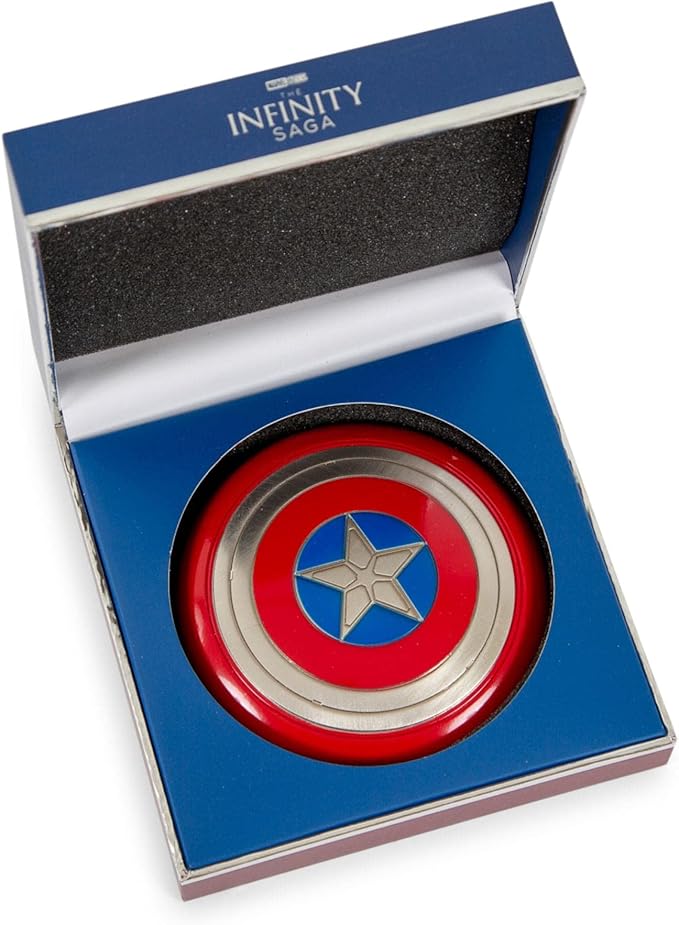 CAPTAIN AMERICA Marvel Studios 4-Inch Shield Prop Replica | Action Figure Statue, Desk Toy Accessories, Home Office Decor | The Avengers Infinity Saga Collectible