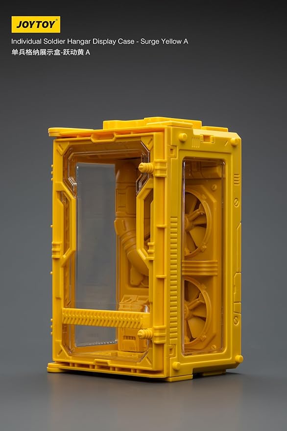 JOYTOY 5'' Display Box,Action Figures Display Case - Individual Soldier Hangar Display Case - Surge Yellow A - Dustproof Collectibles Box Ages 15+