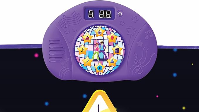 LEXiBOOK, Electronic Dance Floor Mat, Illuminated Keys, Built-in Speaker, Purple/Yellow, DM10