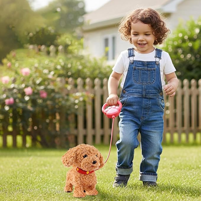 Genérico Electronic Dog Toy - Interactive Toy That Teaches Languages - Dog That Barks and Walks | for Kids of All Ages in Living Room Bedroom Home & Travel