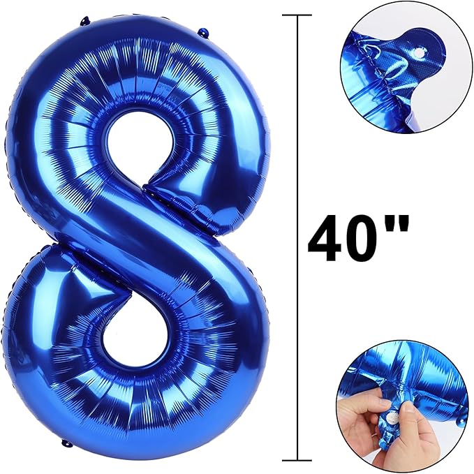 40 Inch Navy blue Number 80 Digital Balloon,Jumbo Mylar Foil Helium Balloon for 80 Balloons for Birthday Party,Wedding Anniversary Party Decorations