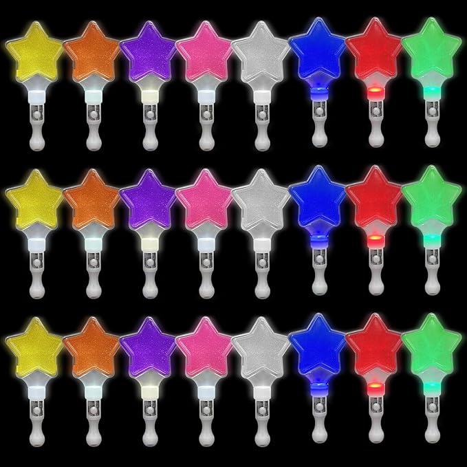 M.best 24pack Glow Sticks Party Supplies, Glow in The Dark Party Favors for Kids and Adults,LED Light up Party Gifts for Halloween, Weddings, Dances, Birthdays, Concerts
