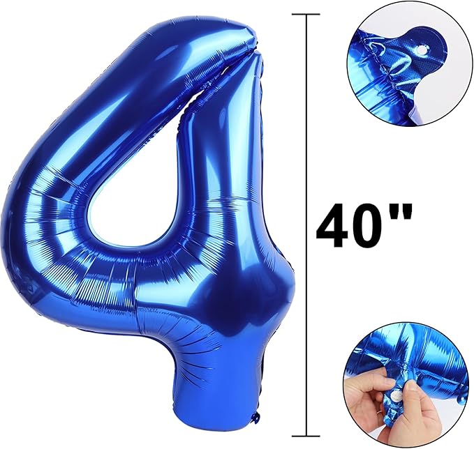 40 Inch Navy blue Number 24 Digital Balloon,Jumbo Mylar Foil Helium Balloon for 24 Balloons for Birthday Party,Wedding Anniversary Party Decorations