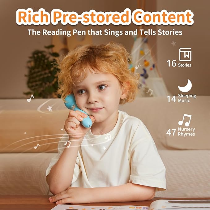 alilo Talking Pen Books Sets for Toddlers 3-6, Kids Learning Electronic Toys, Early Educational Gifts for Boys Girls, with 3 Interactive Audio Sound Books, 100 Talking Flash Cards, Alphabet